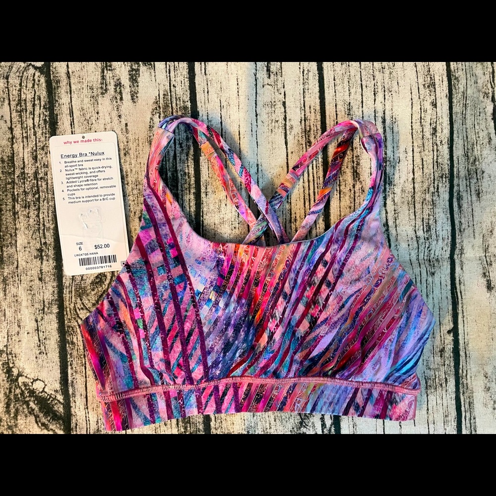 VGUC Lululemon Nulux Energy Bra size 6